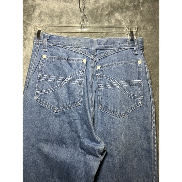 Zanzara Denim - Vintage Zanzara Blue High Rise Flare Leg Jeans Size 6 80'S Hippy Western 25X32